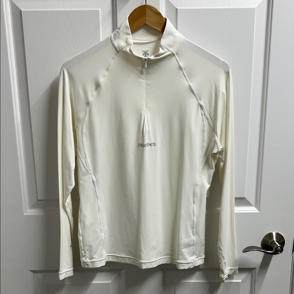 Descente Women's White Performance Activewear Pul… - image 1